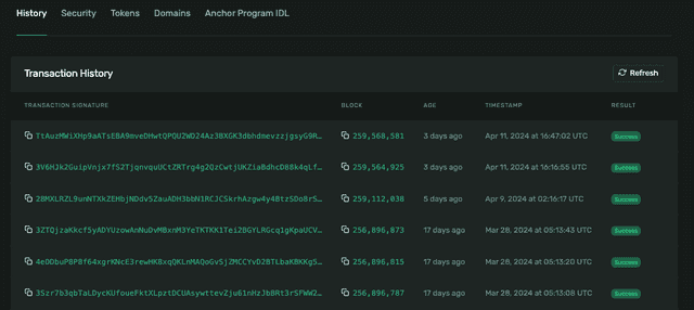 solana transaction history